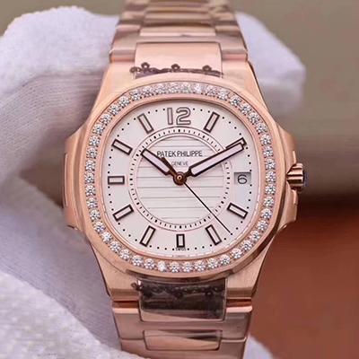 Patek Philippe百達翡麗鸚鵡螺7011玫瑰金女士手錶