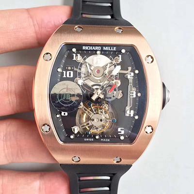 Richard Mille 理查德·米勒RM001真陀飛輪，玫瑰金