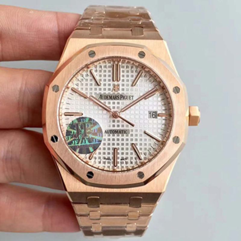 JF廠 愛彼（Audemars Piguet ）皇家橡樹系列15450 玫瑰金金色錶盤